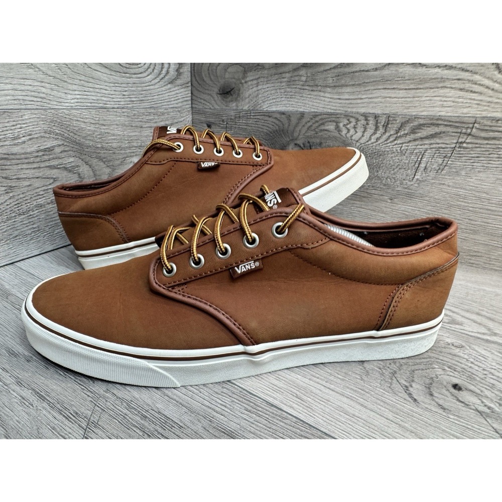 Vans Atwood Leather Brown Marshmallow 721356 Men's Shoes Size 13